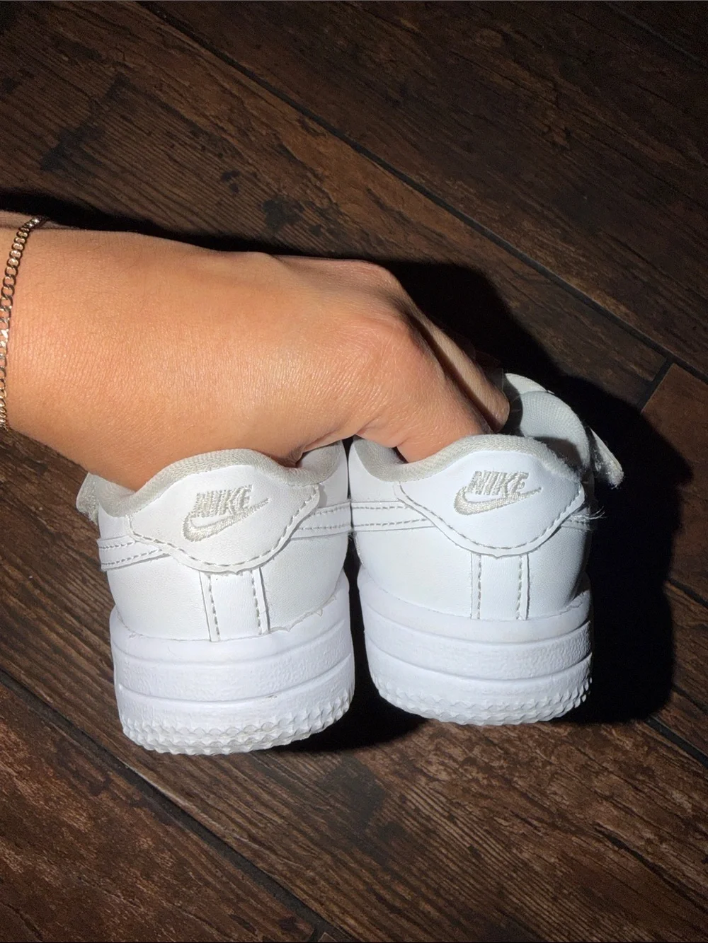 Nike Kids White Low-Top Leather Sneakers